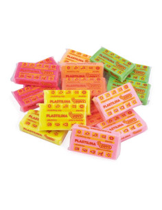 CAJA 30 PASTILLAS PLASTILINA JOVI NEON 50gr 2