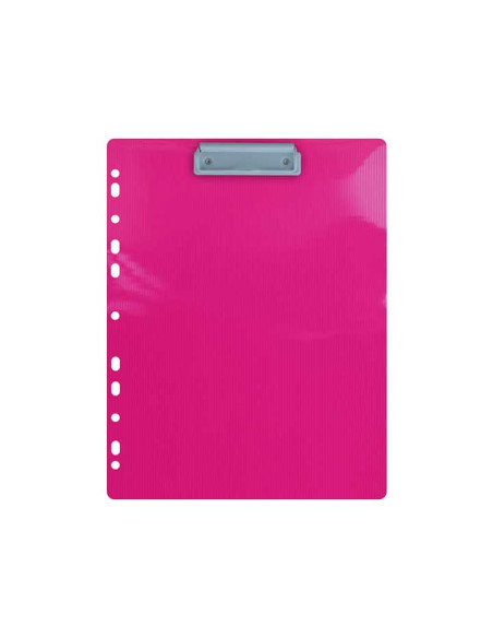 CARPETA con PINZA PORTABLOCS MULTITALADRO OFFICE BOX COLORLINE A4 PLASTICO RIGIDO COLORES SURTIDOS EXPOSITOR DE 36