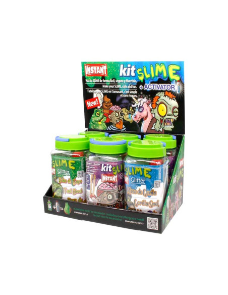 JUEGO INSTANT SLIME KIT COMPLETO SURTIDO EXPOSITOR DE 6
