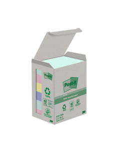 CAJA 6 BLOCS NOTAS POST-IT ECOLÓGICAS 38x51mm PASTEL