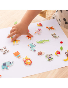 BLÍSTER 24 PEGATINAS APLI KIDS ANIMALES DE LA SELVA 2