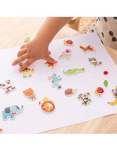BLÍSTER 24 PEGATINAS APLI KIDS ANIMALES DE LA SELVA