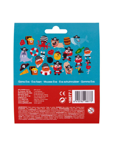 BLÍSTER 24 PEGATINAS APLI KIDS PIRATAS