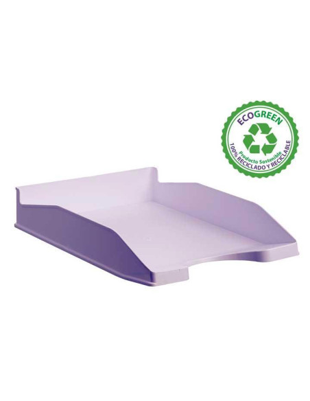 ARCHIVO 2000 BANDEJA ECOGREEN APILABLE 3 POSICIONES 345X255X60MM RECICLADO MALVA PASTEL