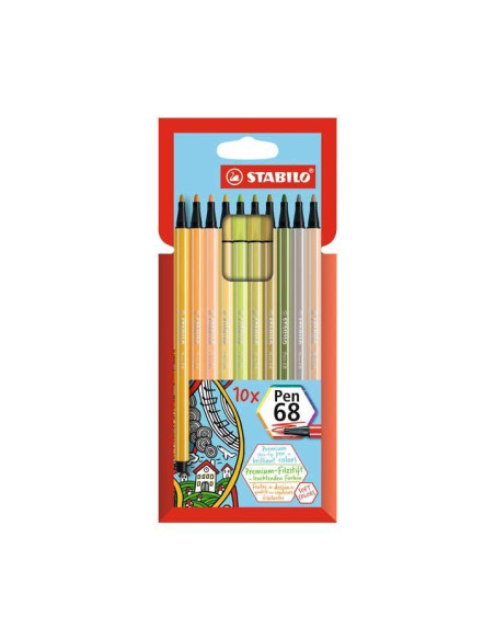 ESTUCHE 10 ROTULADORES STABILO PEN 68 SURTIDO 2