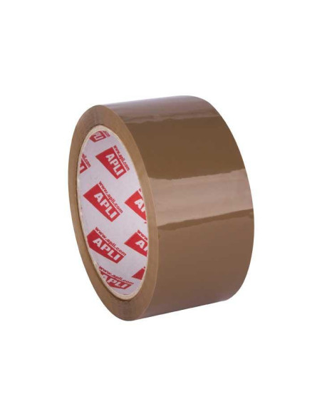 APLI PRECINTO BASIC PP ADHESIVO ACRÍLICO 25 MICRAS ROLLO 48MMX66M MARRÓN BRILLANTE