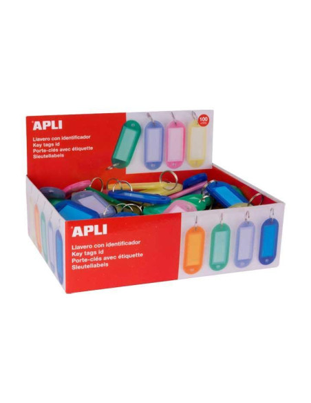 CAJA 100 LLAVEROS APLI TRANSLÚCIDO