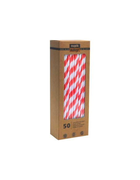 CAJA 50 PAJITAS DE CARTÓN NUPIK NATURGO 6mm