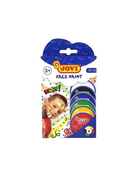 CAJA 6 BOTES MAQUILLAJE JOVI FACE PAINT 8ml SURTIDO