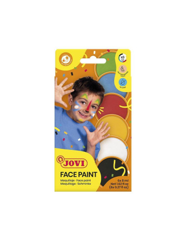CAJA 6 BOTES MAQUILLAJE JOVI FACE PAINT 8ml SURTIDO