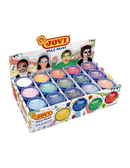 EXPOSITOR 75 BOTES MAQUILLAJE JOVI FACE PAINT 8ml