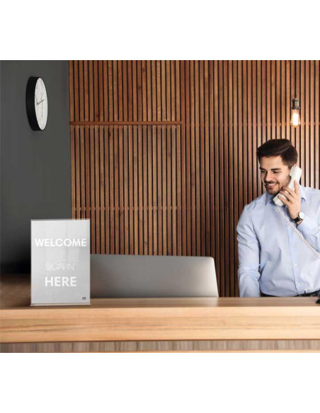 PORTAPOSTER SOBREMESA NOBO PREMIUM PLUS A4