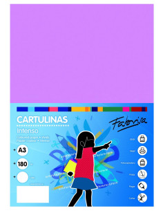 PAQUETE 50h CARTULINA FABRISA A3 180gr