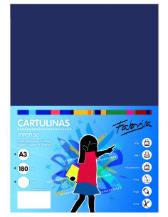 PAQUETE 50h CARTULINA FABRISA A3 180gr