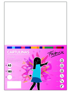 PAQUETE 50h CARTULINA FABRISA A3 180gr