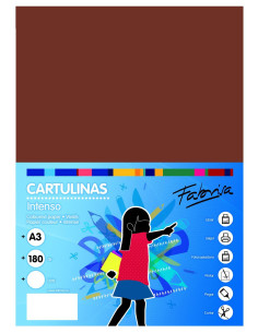PAQUETE 50h CARTULINA FABRISA A3 180gr