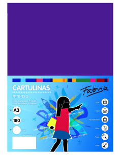 PAQUETE 50h CARTULINA FABRISA A3 180gr