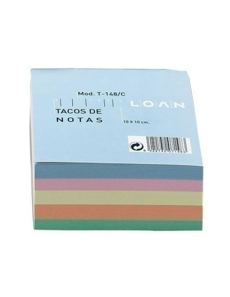TACO 500h PAPEL LOAN 10x10cm COLORES ENCOLADO