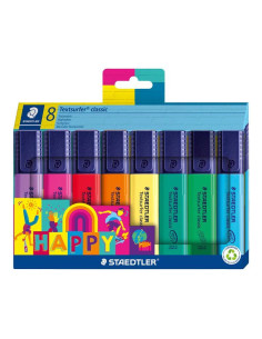 STAEDTLER MARCADOR FLUORESCENTE TEXTSURFER CLASSIC HAPPY LINE CSURTIDOS BLÍSTER 8 UD