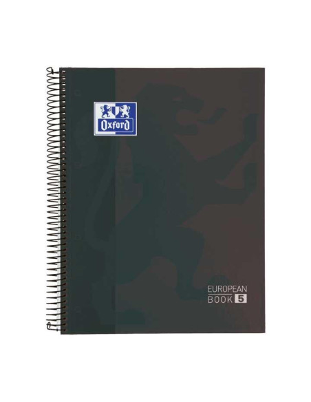 OXFORD CUADERNO CLASSIC EUROPEANBOOK 5 WRITE&ERASE 120H A4 5X5 MICROPERFORADO TAPA EXTRADURA NEGRO