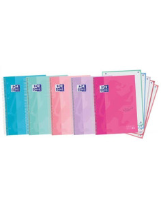 CUADERNO OXFORD EUROPEANBOOK 5 TOUCH A4 120h COLORES PASTEL HORIZONTAL