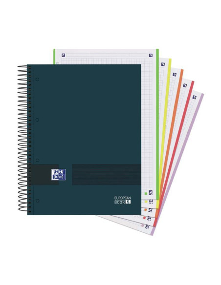 OXFORD CUADERNO & YOU EUROPEANBOOK 5 WRITE&ERASE 120H A4 5X5 MICROPERFORADO TAPA EXTRADURA CSURTIDOS NEUTROS
