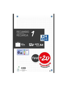 RECAMBIO OXFORD CLASSIC COLOR 1 A4 100h20h 5x5