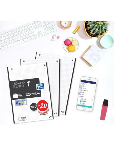 RECAMBIO OXFORD CLASSIC COLOR 1 A4 100h20h 5x5