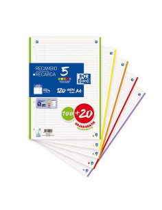 RECAMBIO OXFORD CLASSIC COLOR 5 A4 100h20h HORIZONTAL COLORES VIVOS