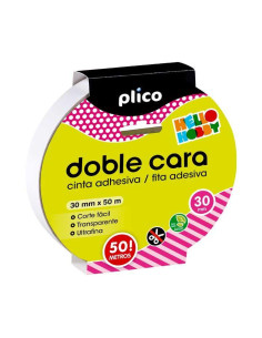 CINTA ADHESIVA PLICO DOBLE CARA 30mm x 50m