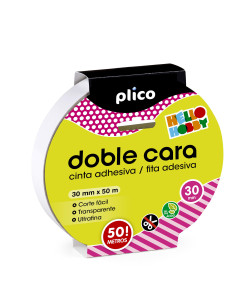 CINTA ADHESIVA PLICO DOBLE CARA 30mm x 50m 2