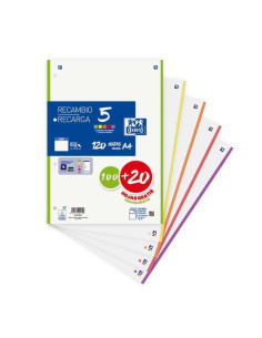 RECAMBIO OXFORD CLASSIC COLOR 5 A4 100h20h LISO COLORES VIVOS