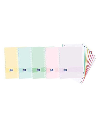 CUADERNO OXFORD EUROPEANBOOK 8 LIVE&GO A4 160h COLORES PASTEL