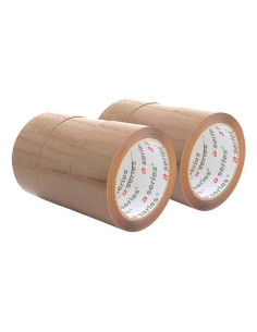 PACK 6 ROLLOS CINTA DE EMBALAR A-SERIES PVC 50mm x 66m