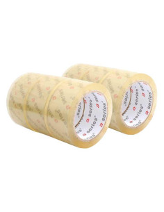 PACK 6 ROLLOS CINTA DE EMBALAR A-SERIES PVC 50mm x 66m