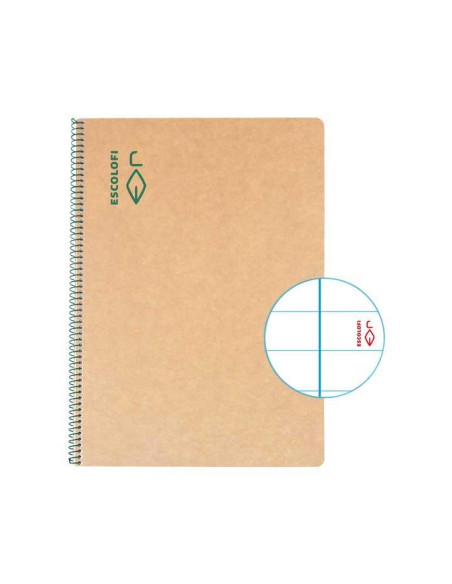 CUADERNO ESPIRAL 50h ESCOLOFI "GREEN ESCOLAR" A4 HORIZONTAL