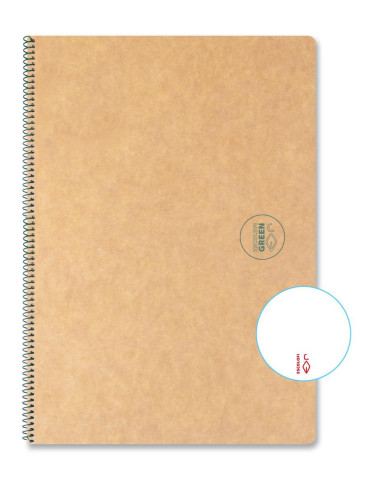 CUADERNO ESPIRAL 50h ESCOLOFI GREEN ESCOLAR A4 LISO