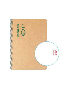 CUADERNO ESPIRAL 50h ESCOLOFI GREEN ESCOLAR A5 LISO