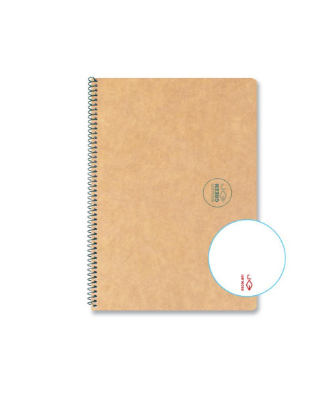 CUADERNO ESPIRAL 50h ESCOLOFI "GREEN ESCOLAR" A5 LISO