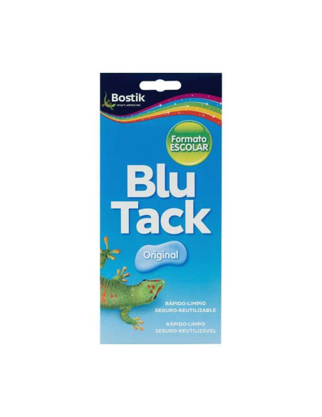 BOSTIK MASILLA ADHESIVA REUTILIZABLE BLU TACK ORIGINAL FORMATO ESCOLAR 90GR AZUL