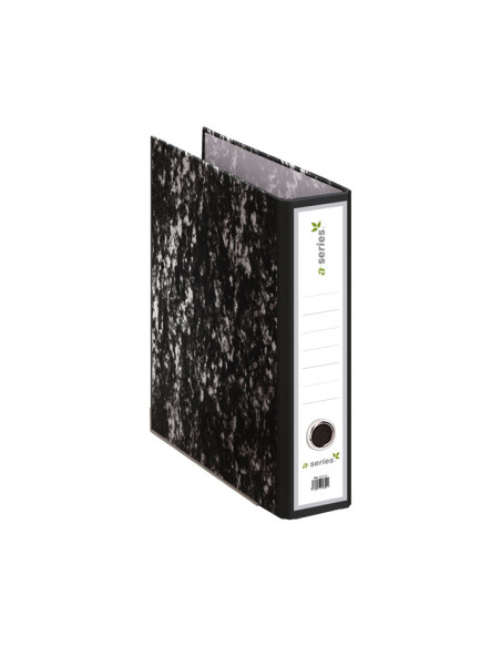 ARCHIVADOR JASPEADO NEGRO A-SERIES A4 SIN RADO