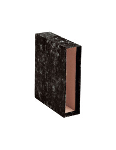 CAJETÍN A-SERIES PARA ARCHIVADORES A4 JASPEADO NEGRO