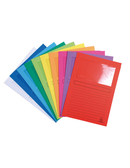 PACK 25 SUBCARPETAS EXACOMPTA FOREVER CON VENTANA SURTIDAS