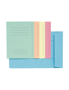 PACK 50 SUBCARPETAS EXACOMPTA 3 SOLAPAS SUPER 210 SURTIDO