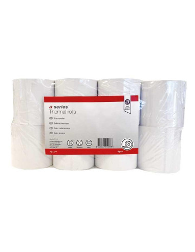 PAQUETE 8 ROLLOS PAPEL CALCULADORA TÉRMICO 80X80 55gr