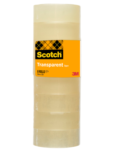 PACK 8 ROLLOS CINTA ADHESIVA SCOTCH 508 19mm x 33m