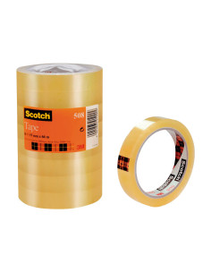 PACK 8 ROLLOS CINTA ADHESIVA SCOTCH 508 19mm x 66m