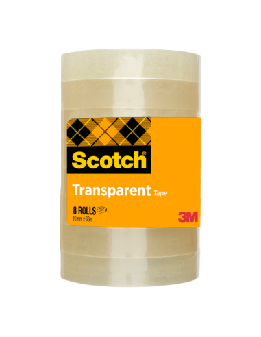 PACK 8 ROLLOS CINTA ADHESIVA SCOTCH 508 19mm x 66m