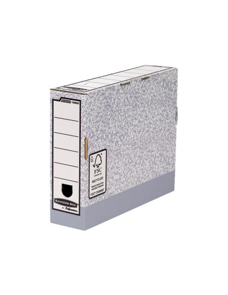 CAJA ARCHIVO DEFINITIVO CARTON FELLOWES A4 80mm GRIS