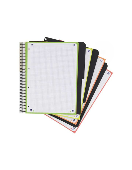 CUADERNO OXFORD EUROPEANBOOK 4 CON 3 SEPARADORES A4 120h COLORES VIVOS